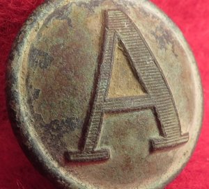 Confederate "Lined" Artillery Button